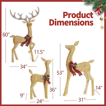 EverLume Reindeer Decor Set