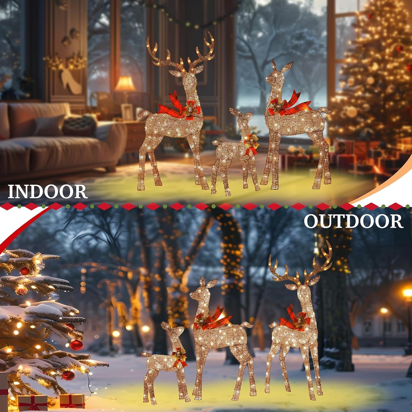 EverLume Reindeer Decor Set