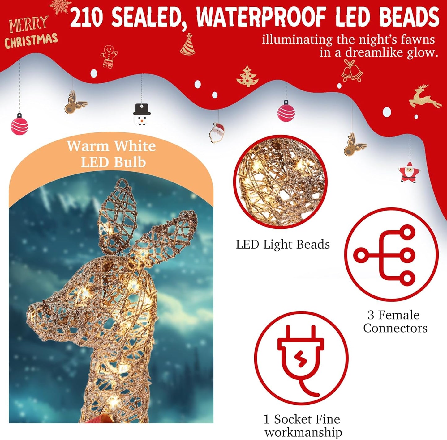 EverLume Reindeer Decor Set